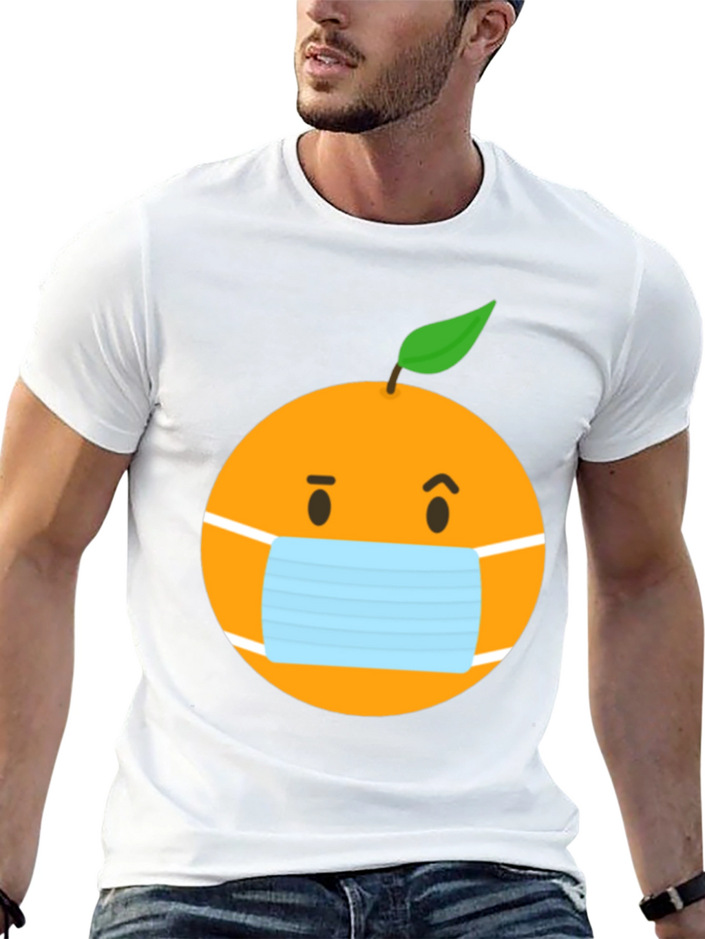 Masked Orange Graphic Tee - Unisex Black T-Shirt