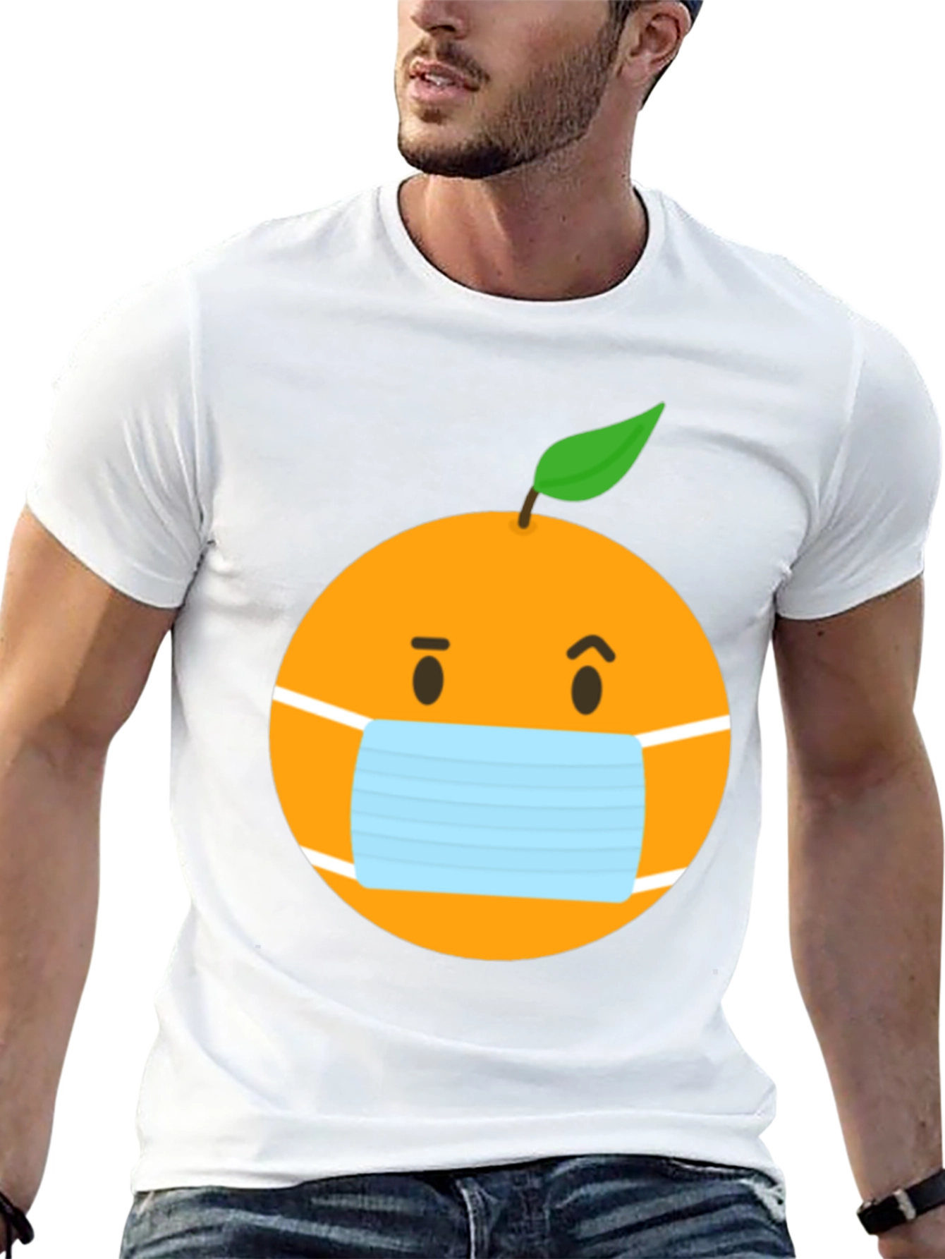 Masked Orange Graphic Tee - Unisex Black T-Shirt