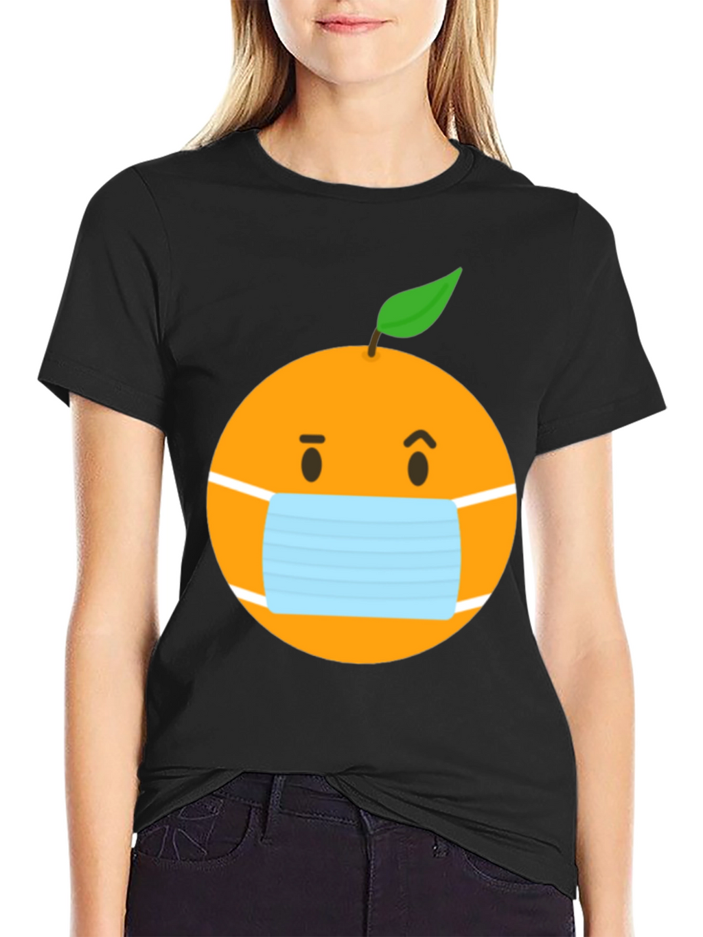 Masked Orange Graphic Tee - Unisex Black T-Shirt