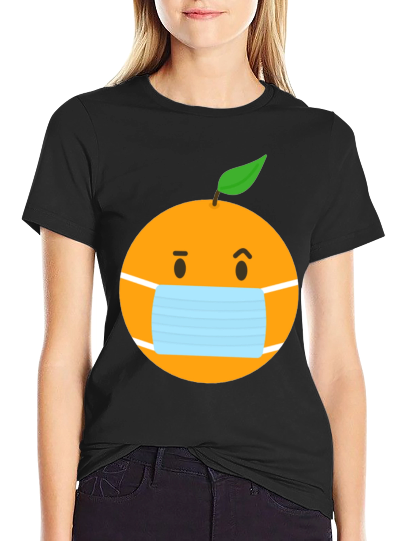Masked Orange Graphic Tee - Unisex Black T-Shirt