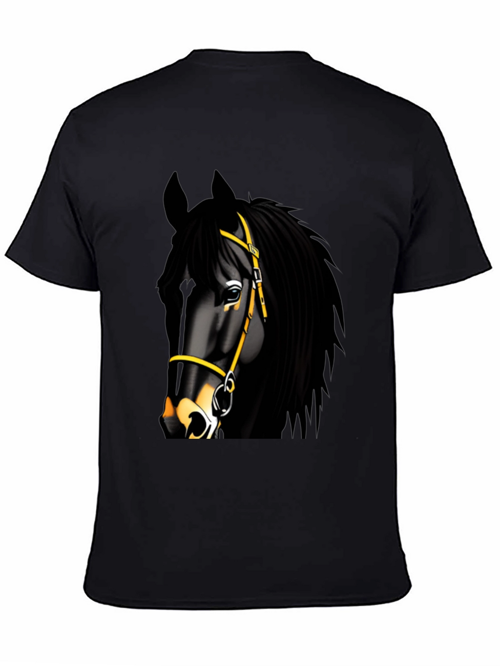 Black Horse Graphic Tee - Equestrian Style