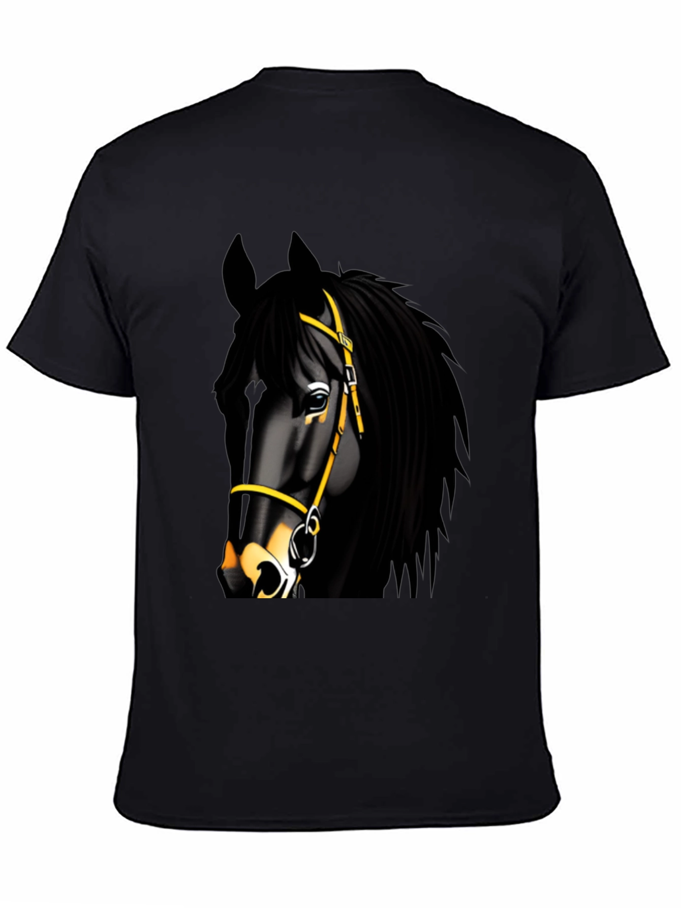 Black Horse Graphic Tee - Equestrian Style