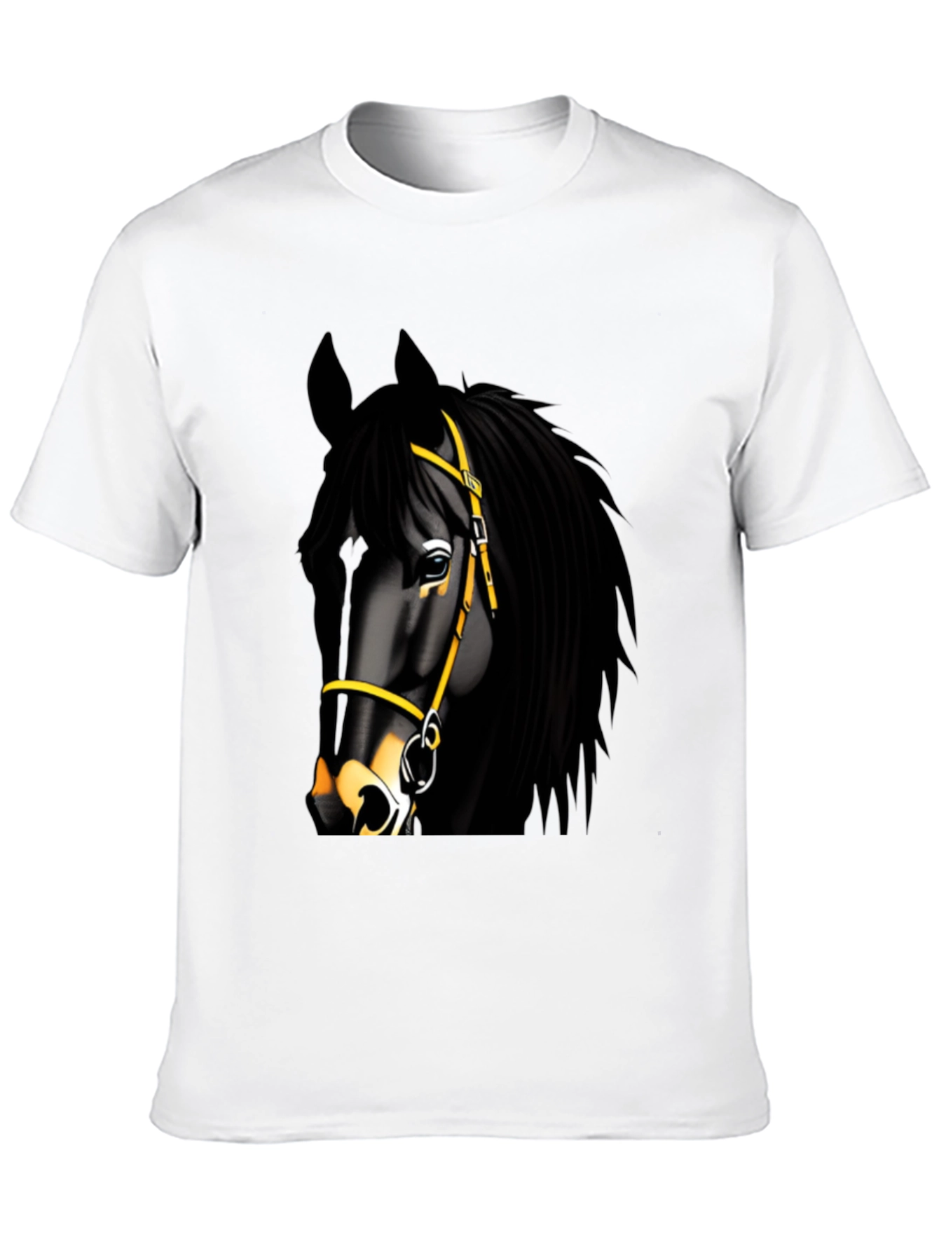 Black Horse Graphic Tee - Equestrian Style
