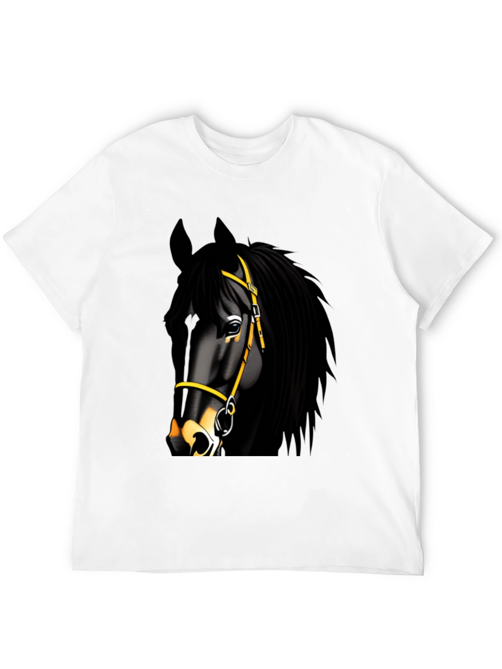 Black Horse Graphic Tee - Equestrian Style
