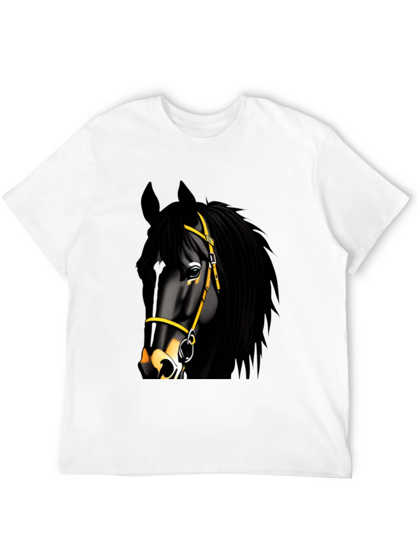 Black Horse Graphic Tee - Equestrian Style