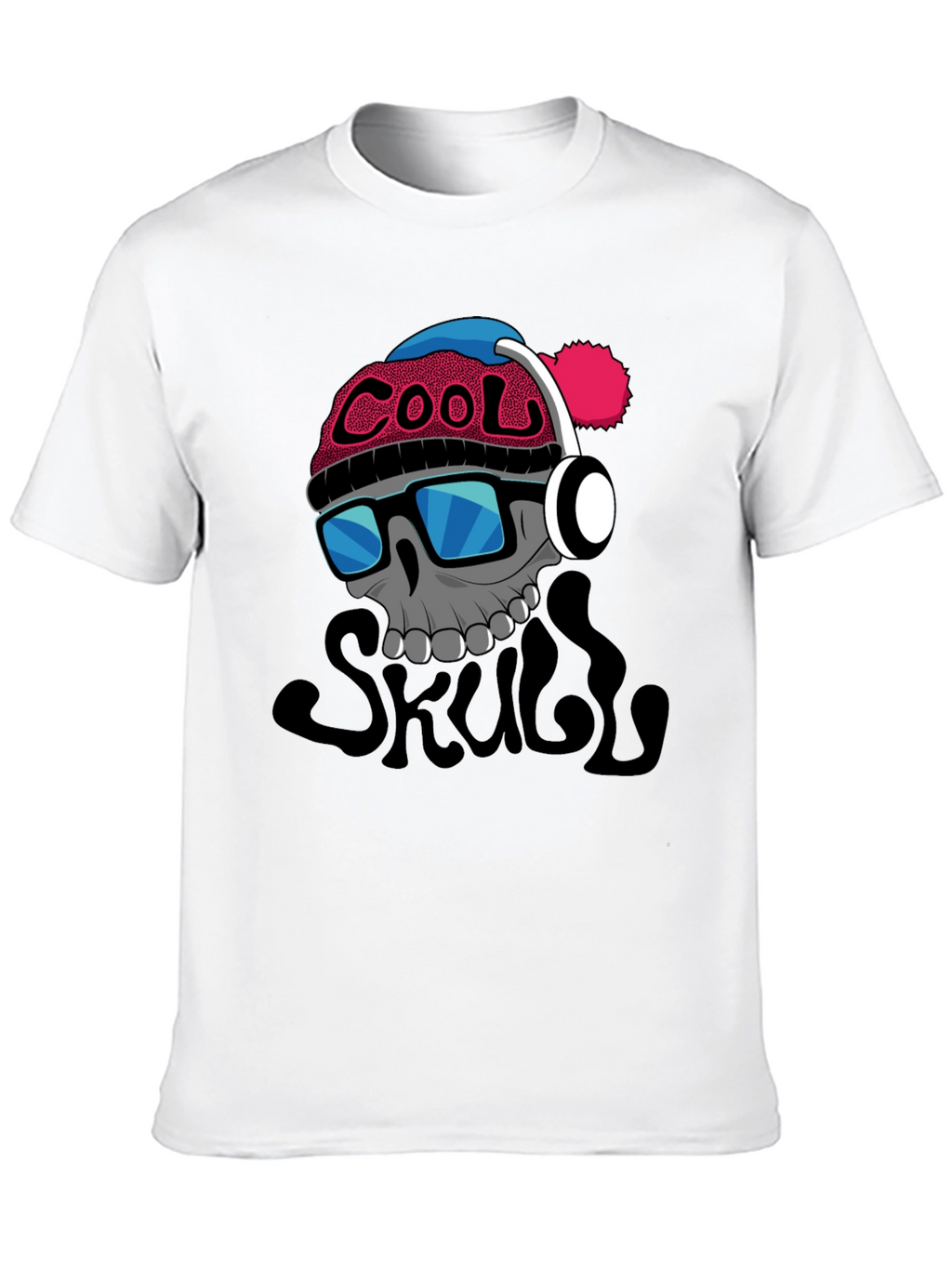 Cool Skull Graphic T-Shirt - Black