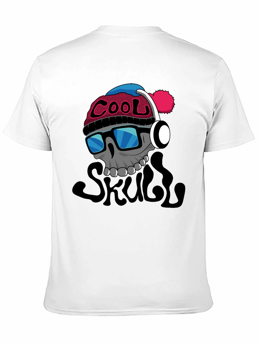 Cool Skull Graphic T-Shirt - Black