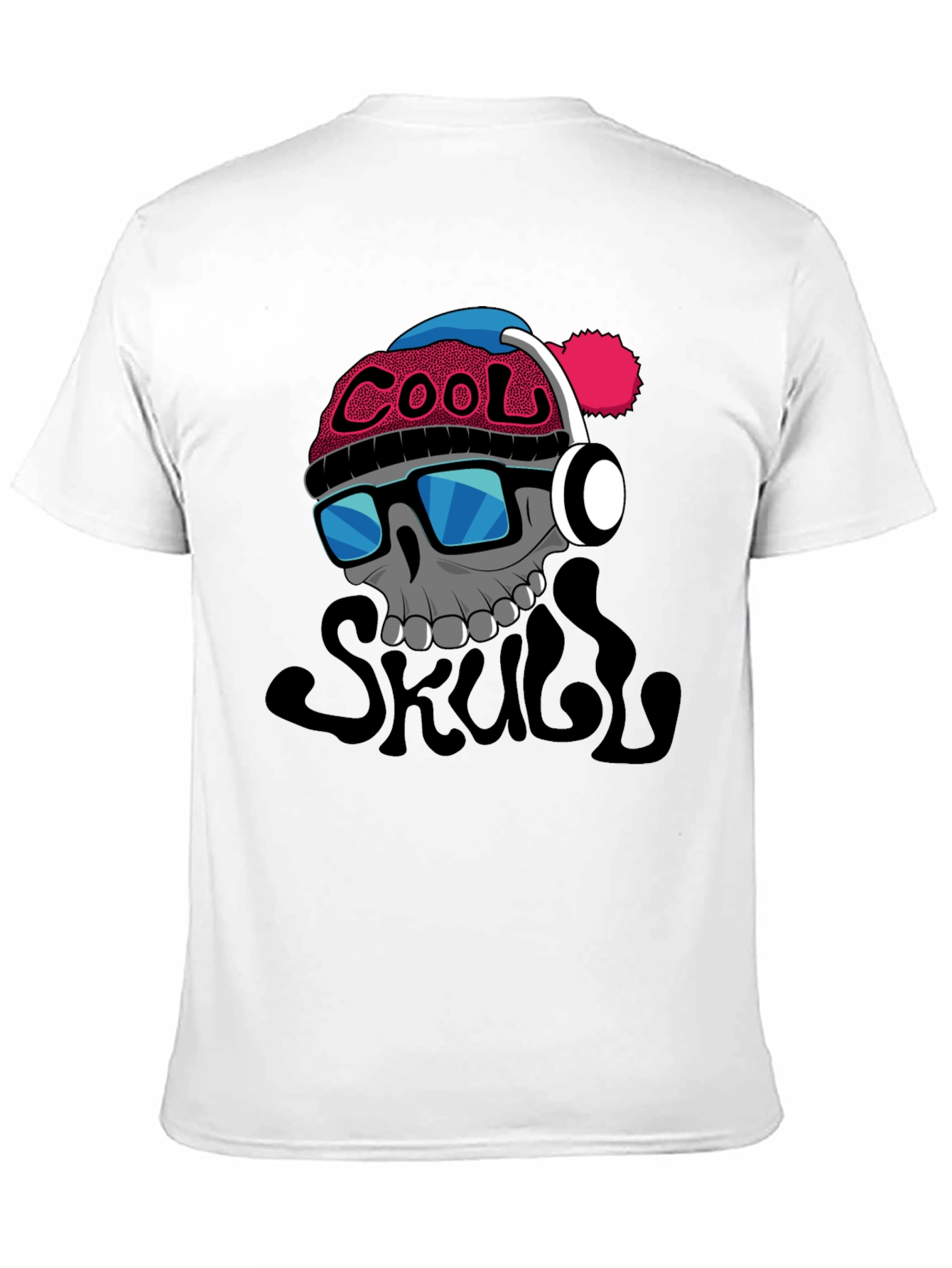 Cool Skull Graphic T-Shirt - Black