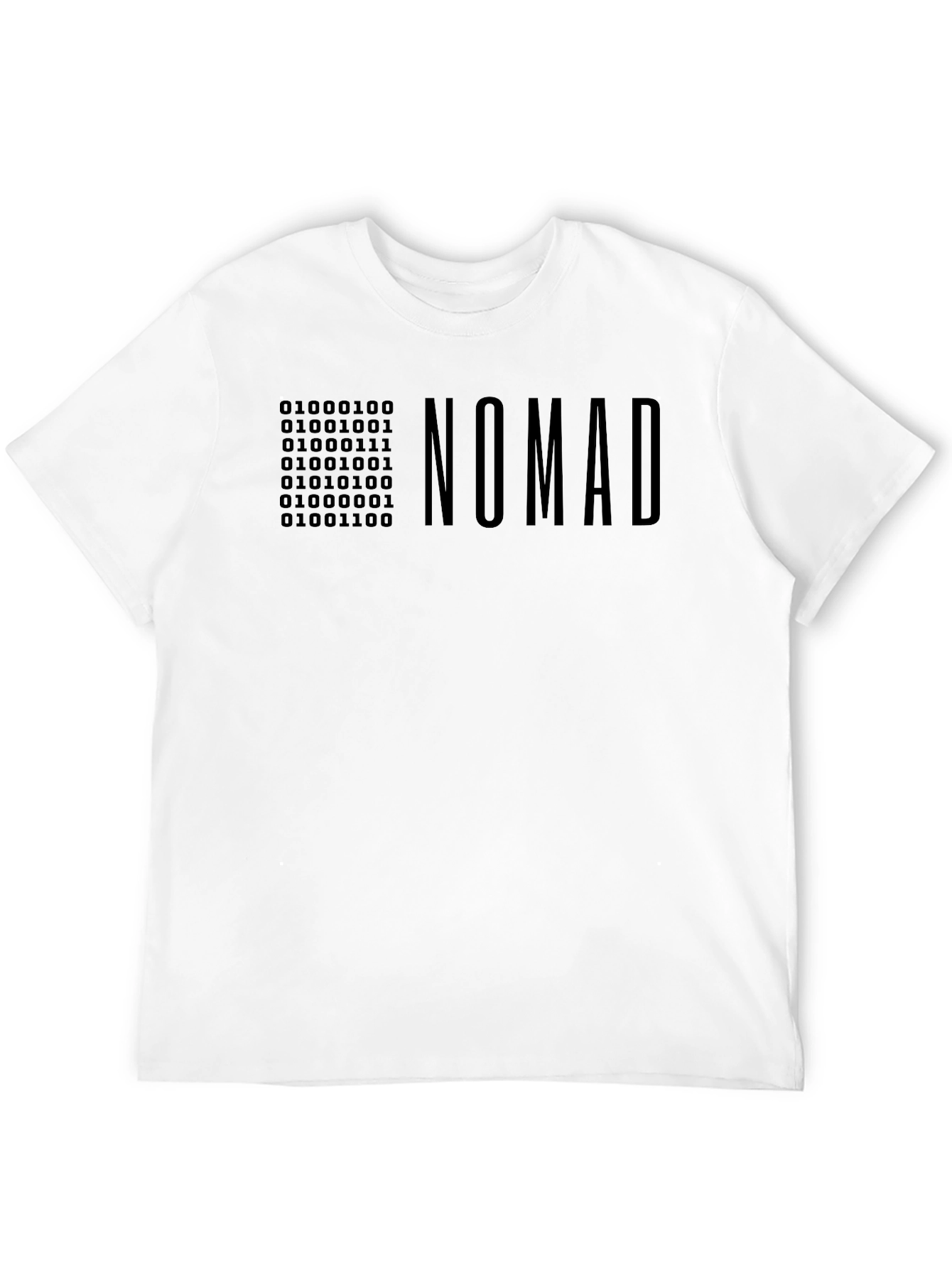 NOMAD Binary Code T-Shirt - Modern Graphic Tee