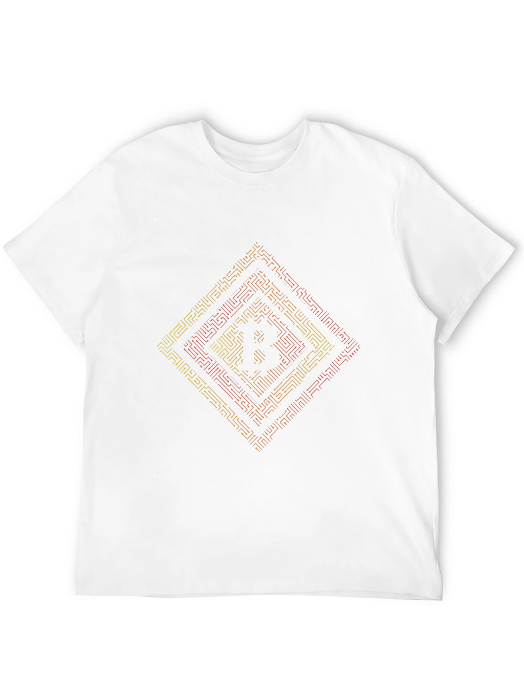 Bitcoin Maze Graphic T-Shirt - Black Crypto Tee