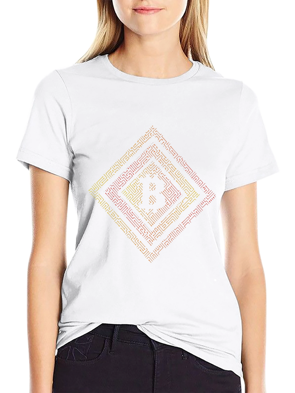 Bitcoin Maze Graphic T-Shirt - Black Crypto Tee