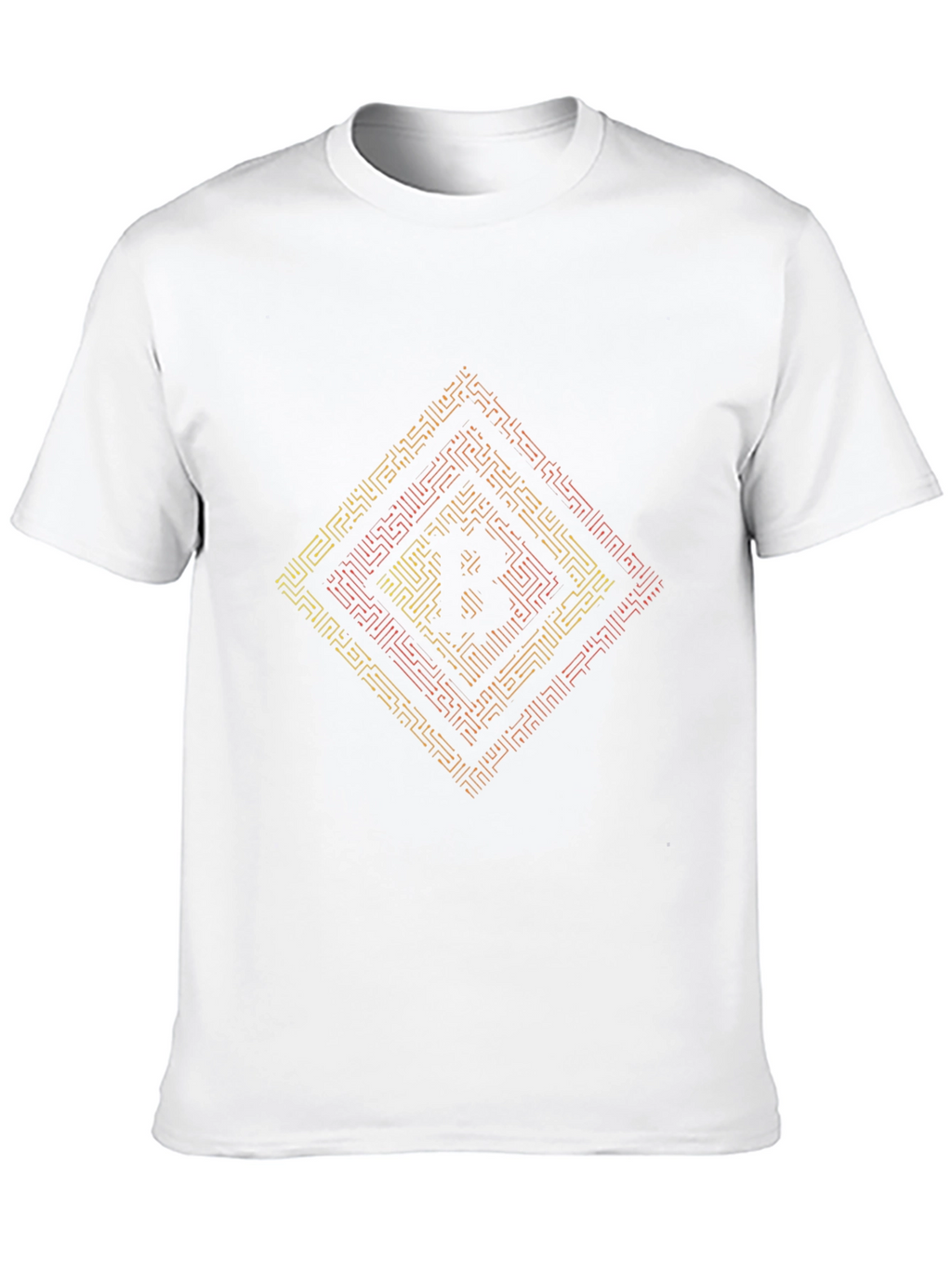 Bitcoin Maze Graphic T-Shirt - Black Crypto Tee