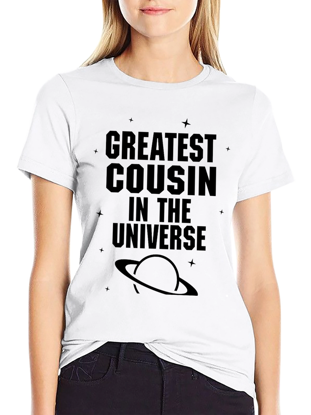 Greatest Cousin in the Universe Black T-Shirt