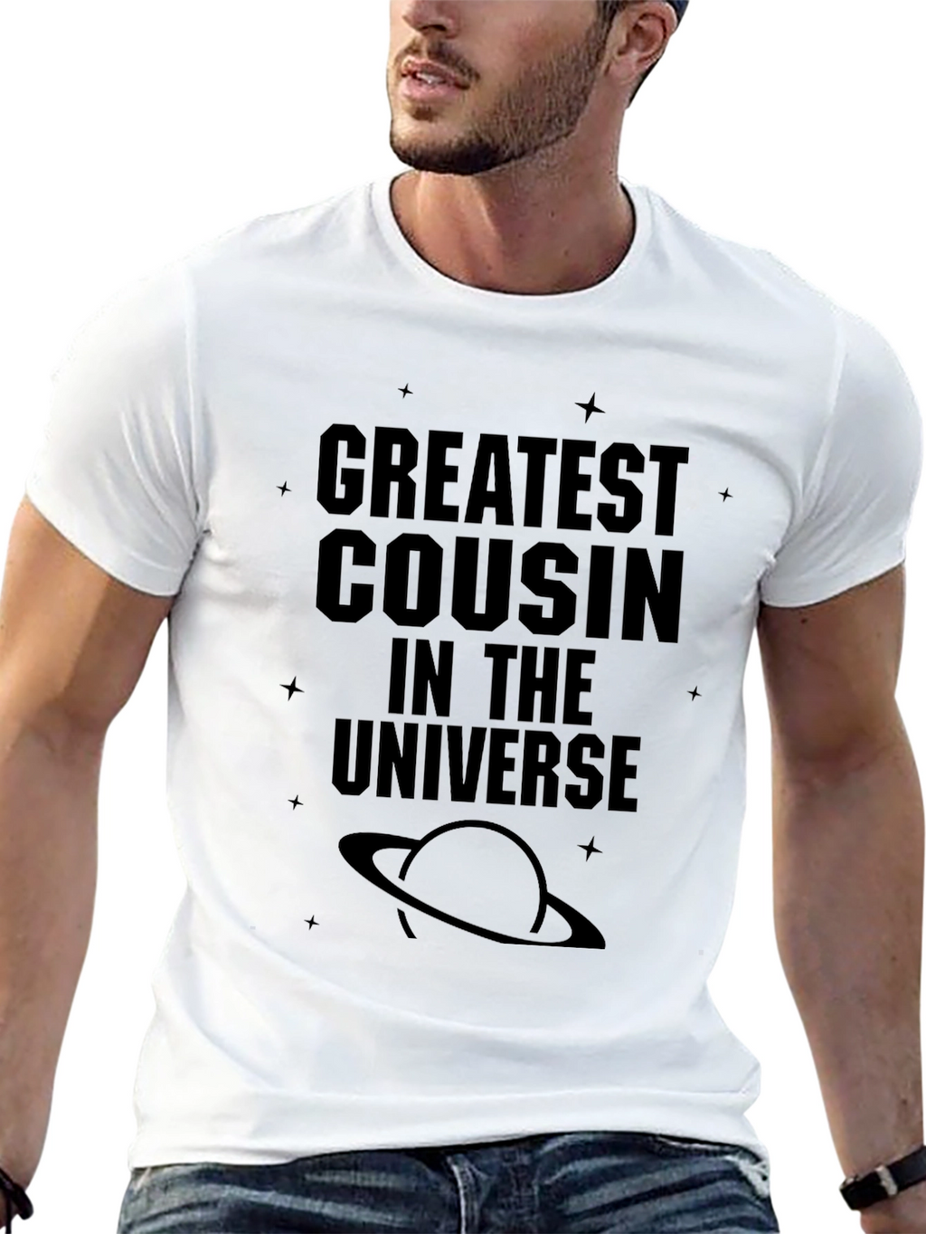 Greatest Cousin in the Universe Black T-Shirt