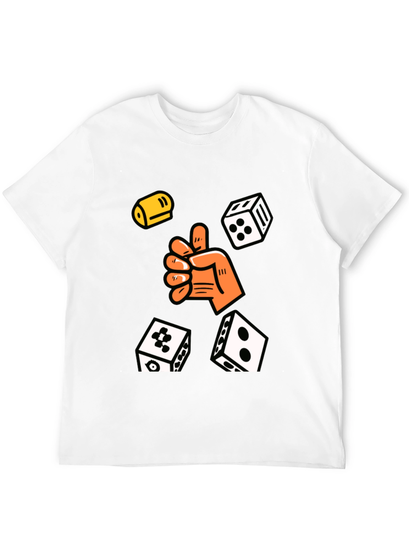 Lucky Dice Graphic Tee - Black Cotton Blend