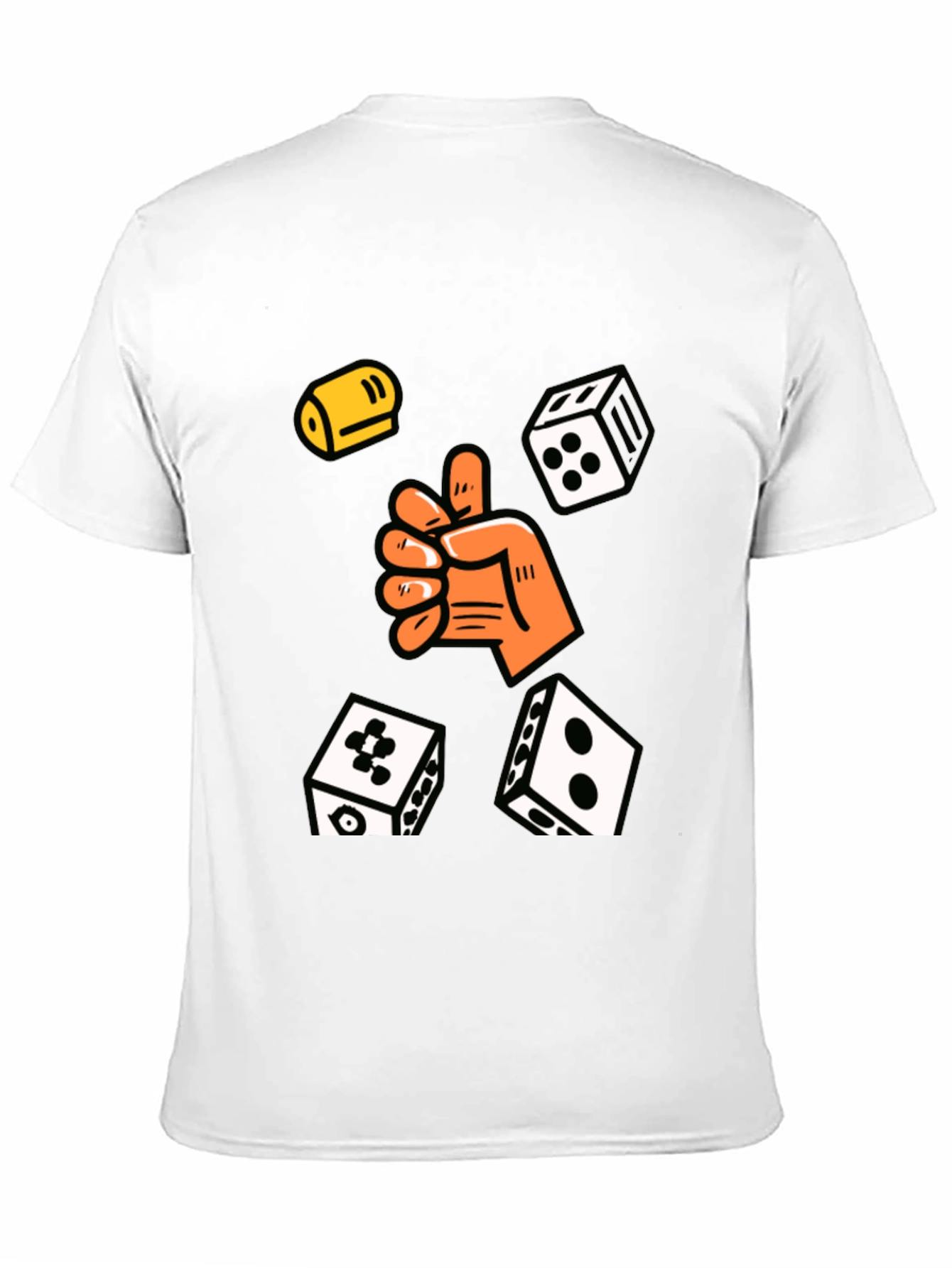 Lucky Dice Graphic Tee - Black Cotton Blend