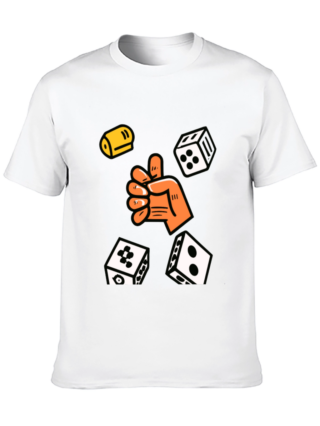 Lucky Dice Graphic Tee - Black Cotton Blend
