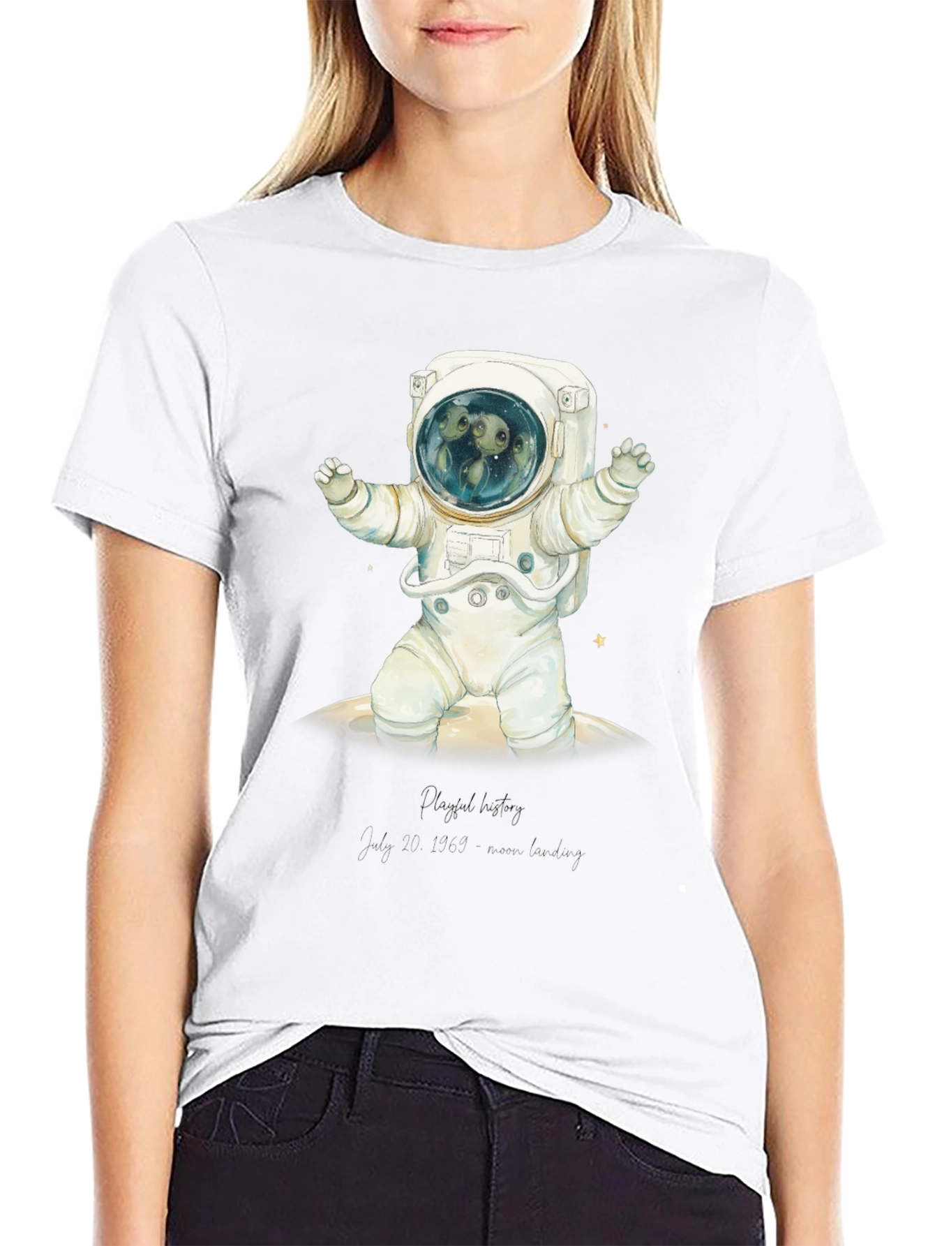 Astronaut Graphic Tee - Space Alien Crew