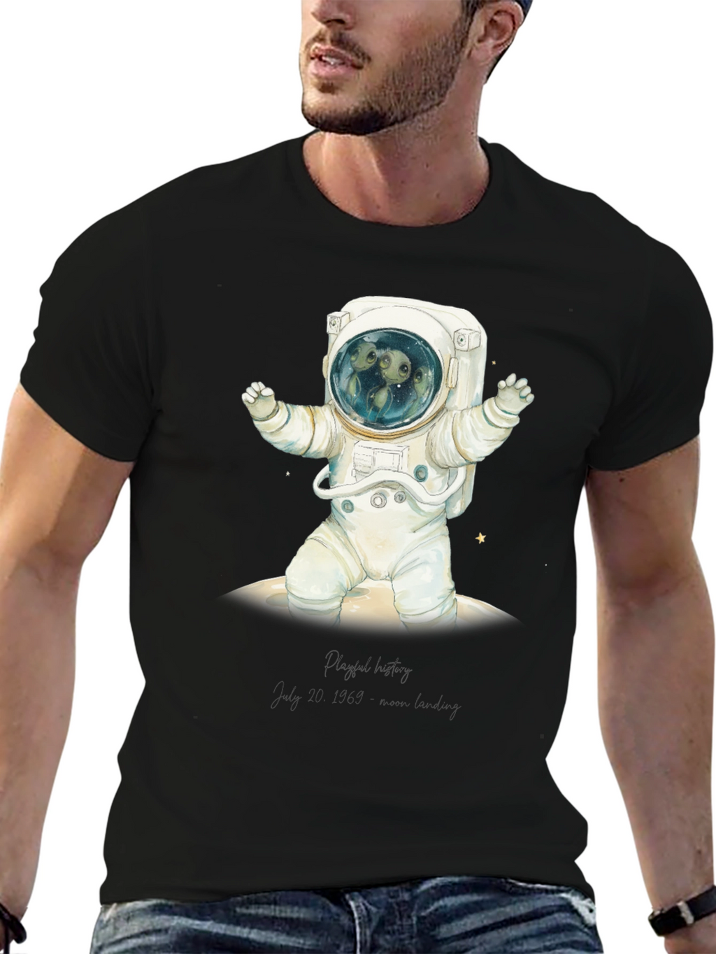 Astronaut Graphic Tee - Space Alien Crew