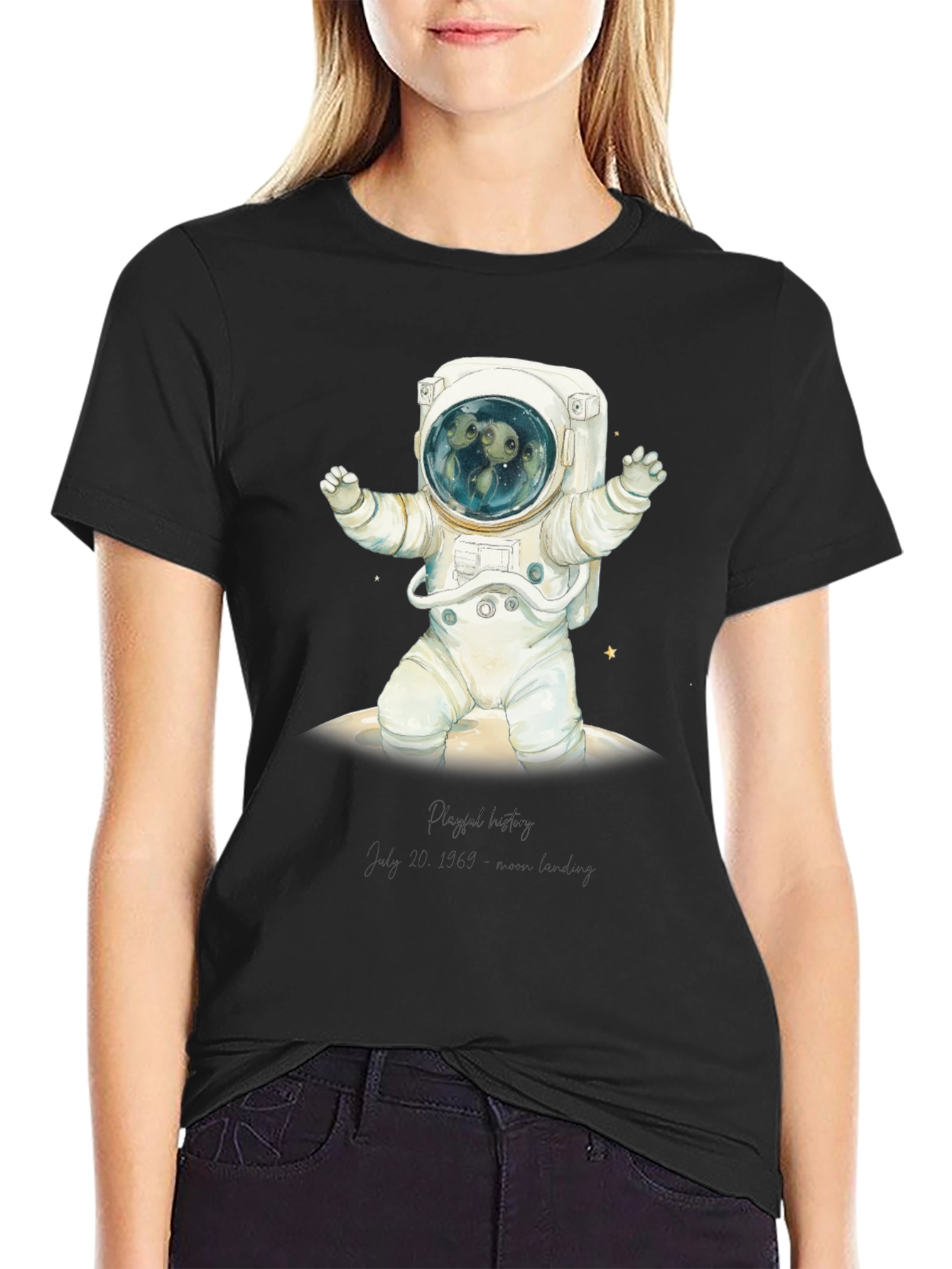Astronaut Graphic Tee - Space Alien Crew