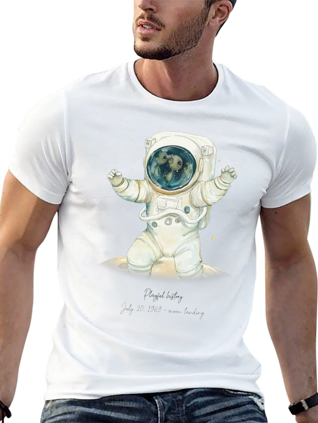 Astronaut Graphic Tee - Space Alien Crew