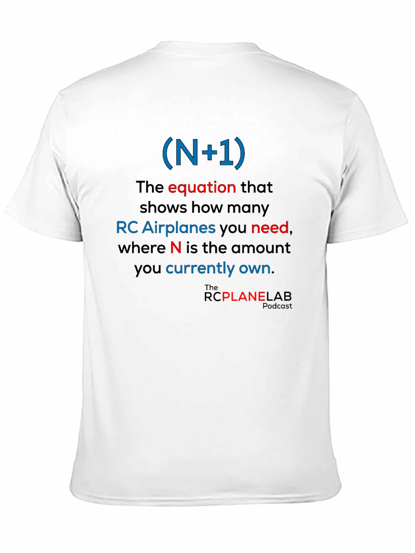 RC Plane Enthusiast T-Shirt: (N+1) Equation
