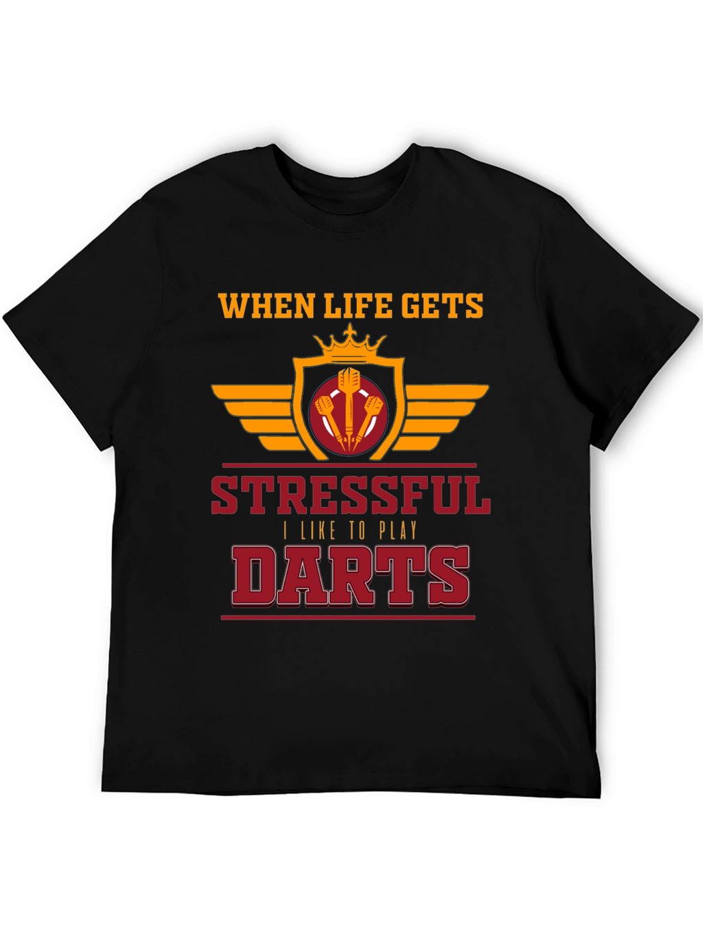 Stressful Darts Black T-Shirt