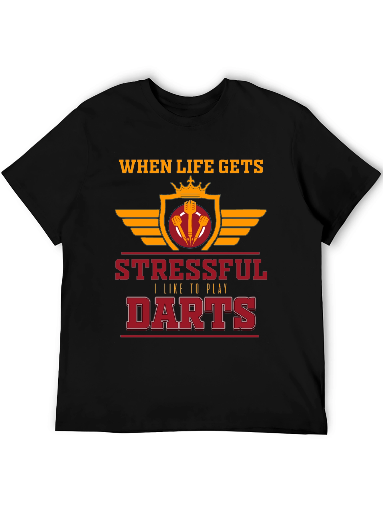 Stressful Darts Black T-Shirt