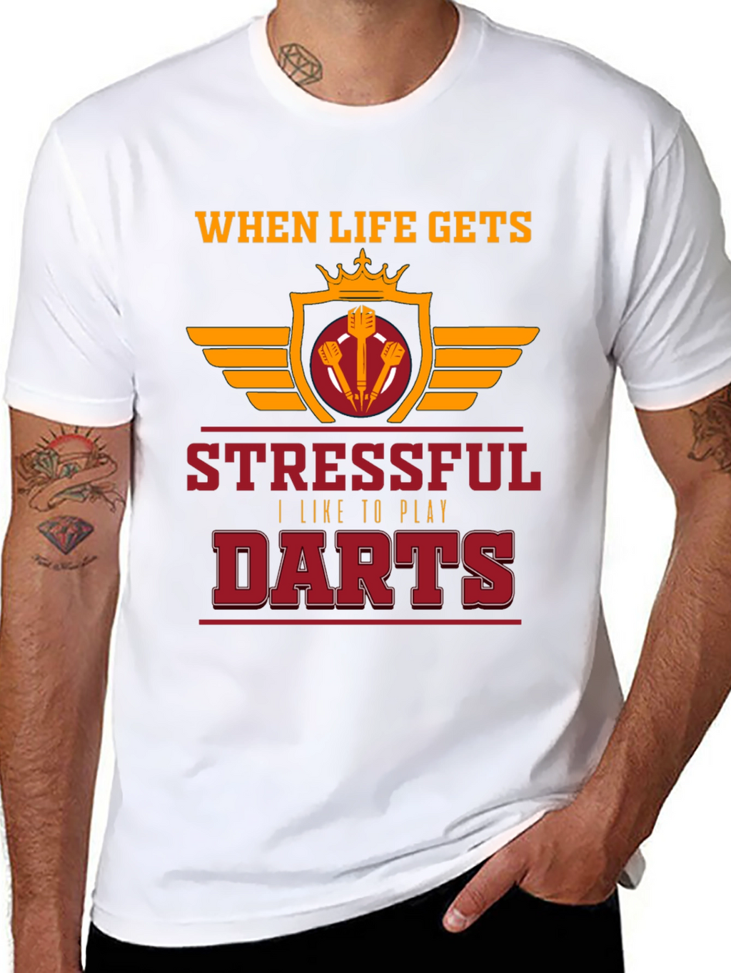 Stressful Darts Black T-Shirt