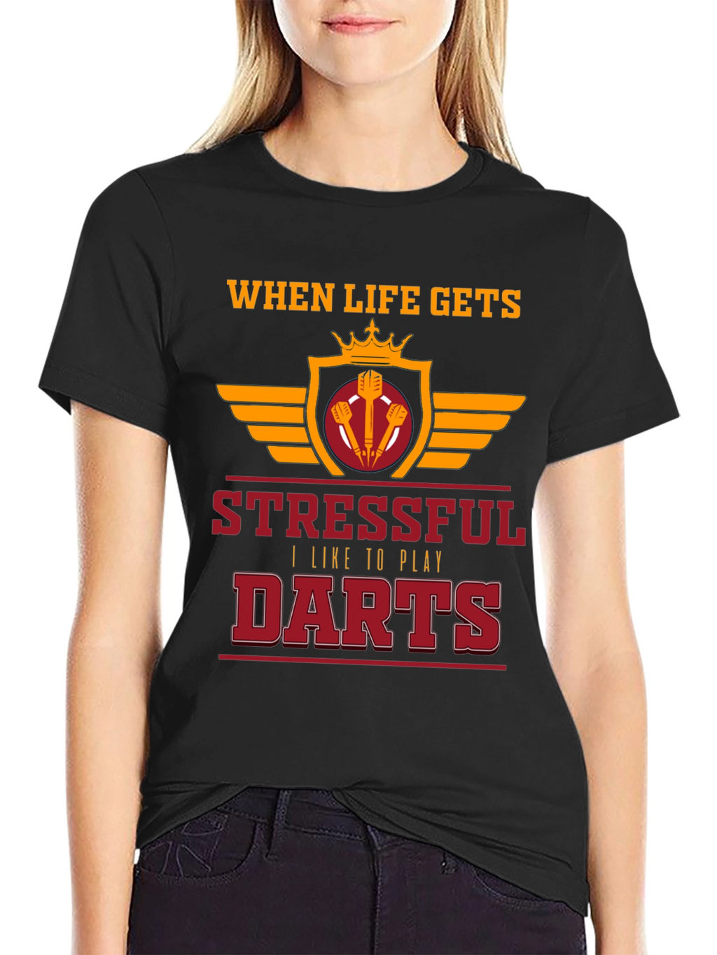 Stressful Darts Black T-Shirt