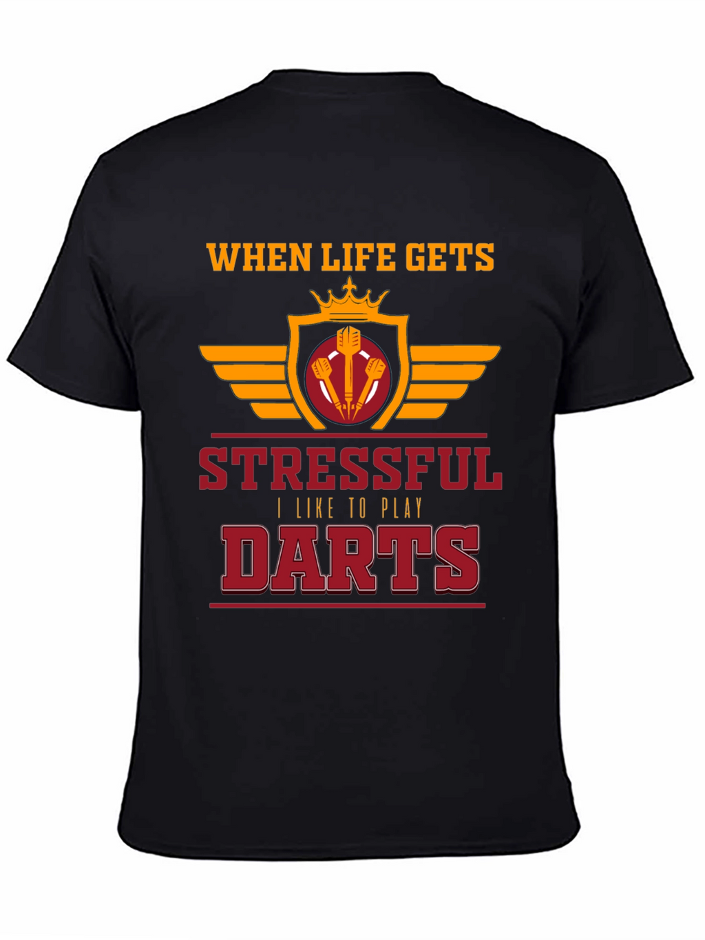 Stressful Darts Black T-Shirt