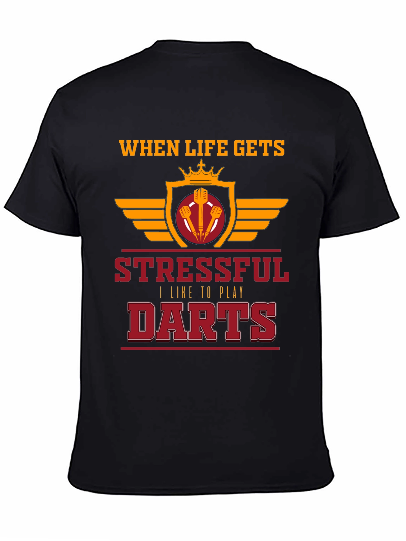 Stressful Darts Black T-Shirt