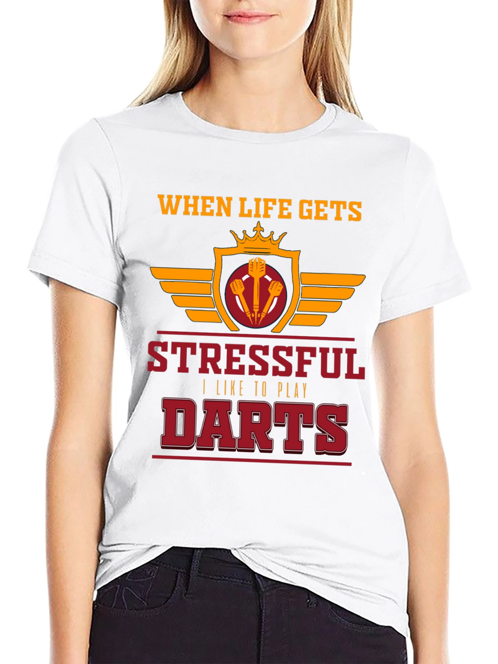 Stressful Darts Black T-Shirt