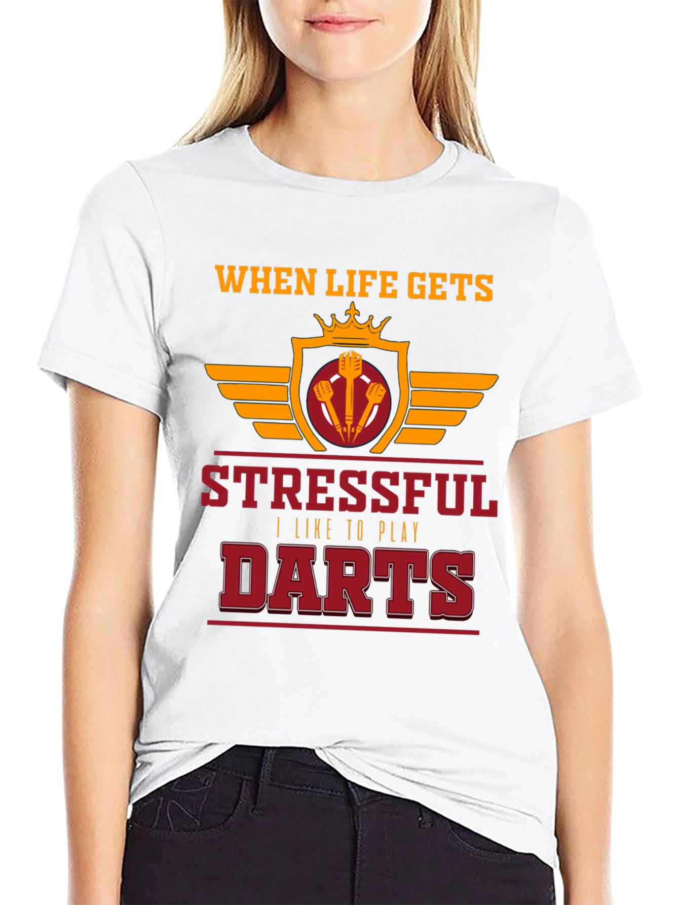 Stressful Darts Black T-Shirt