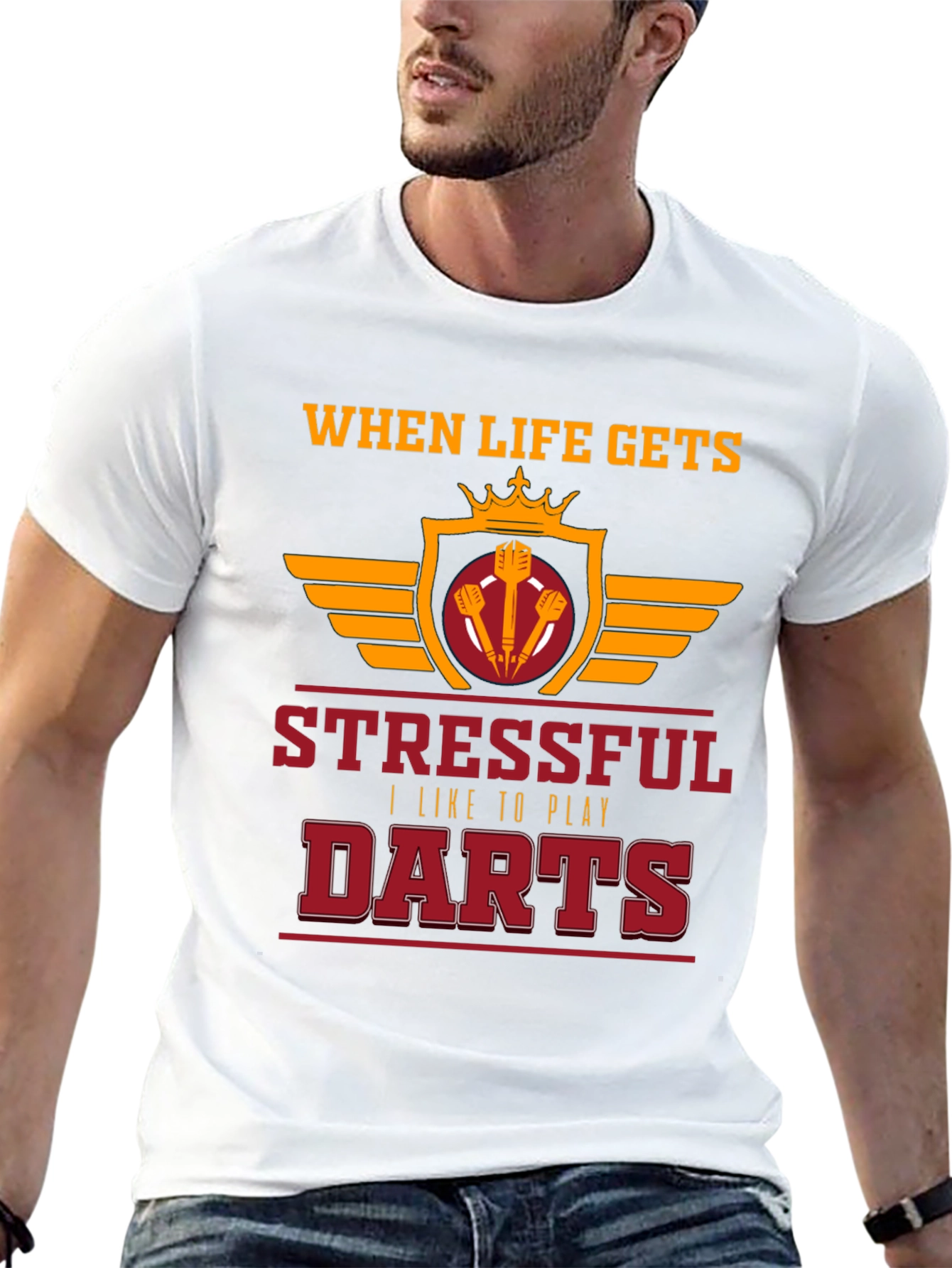 Stressful Darts Black T-Shirt