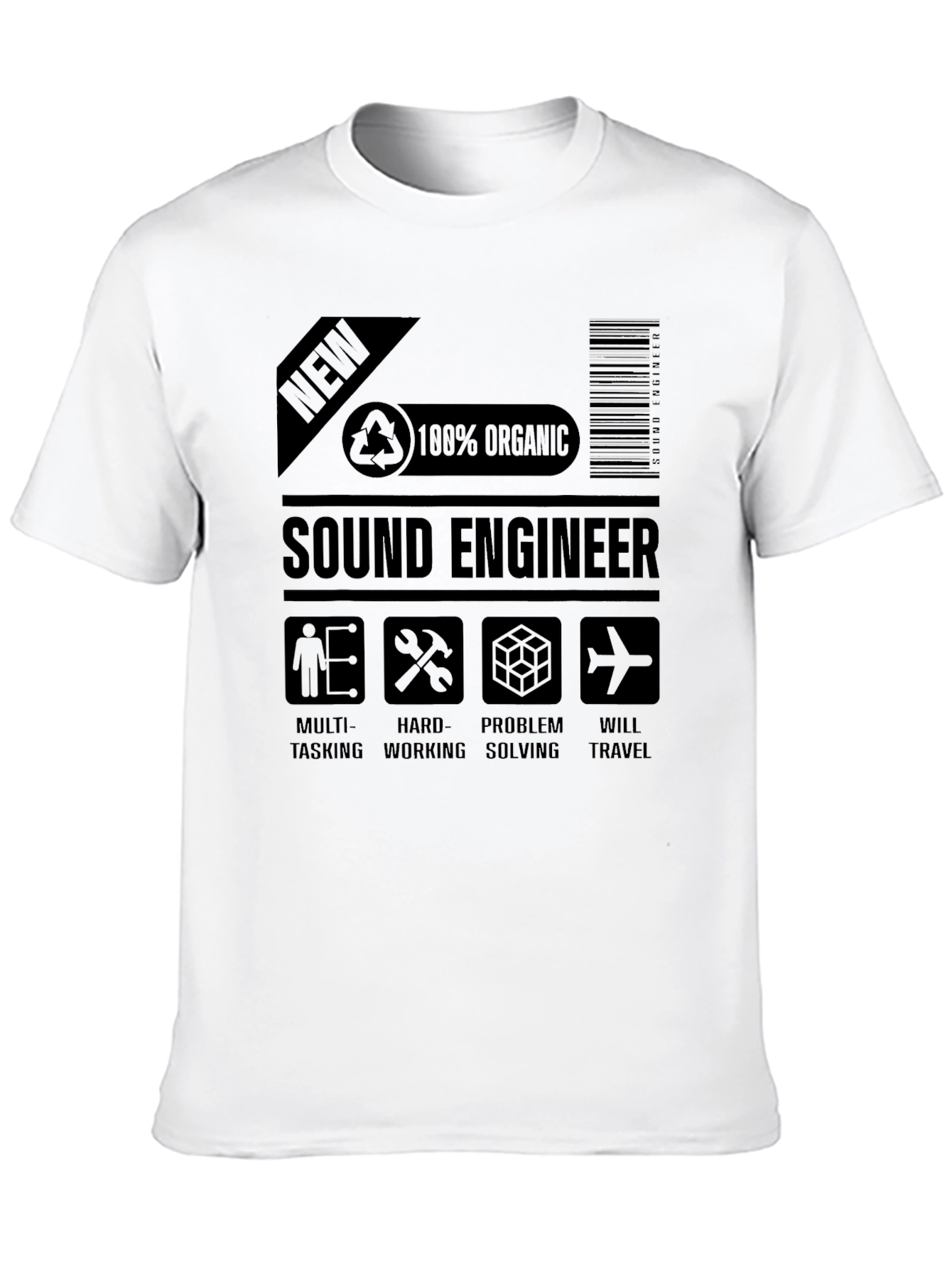 Sound Engineer 100% Organic New T-Shirt