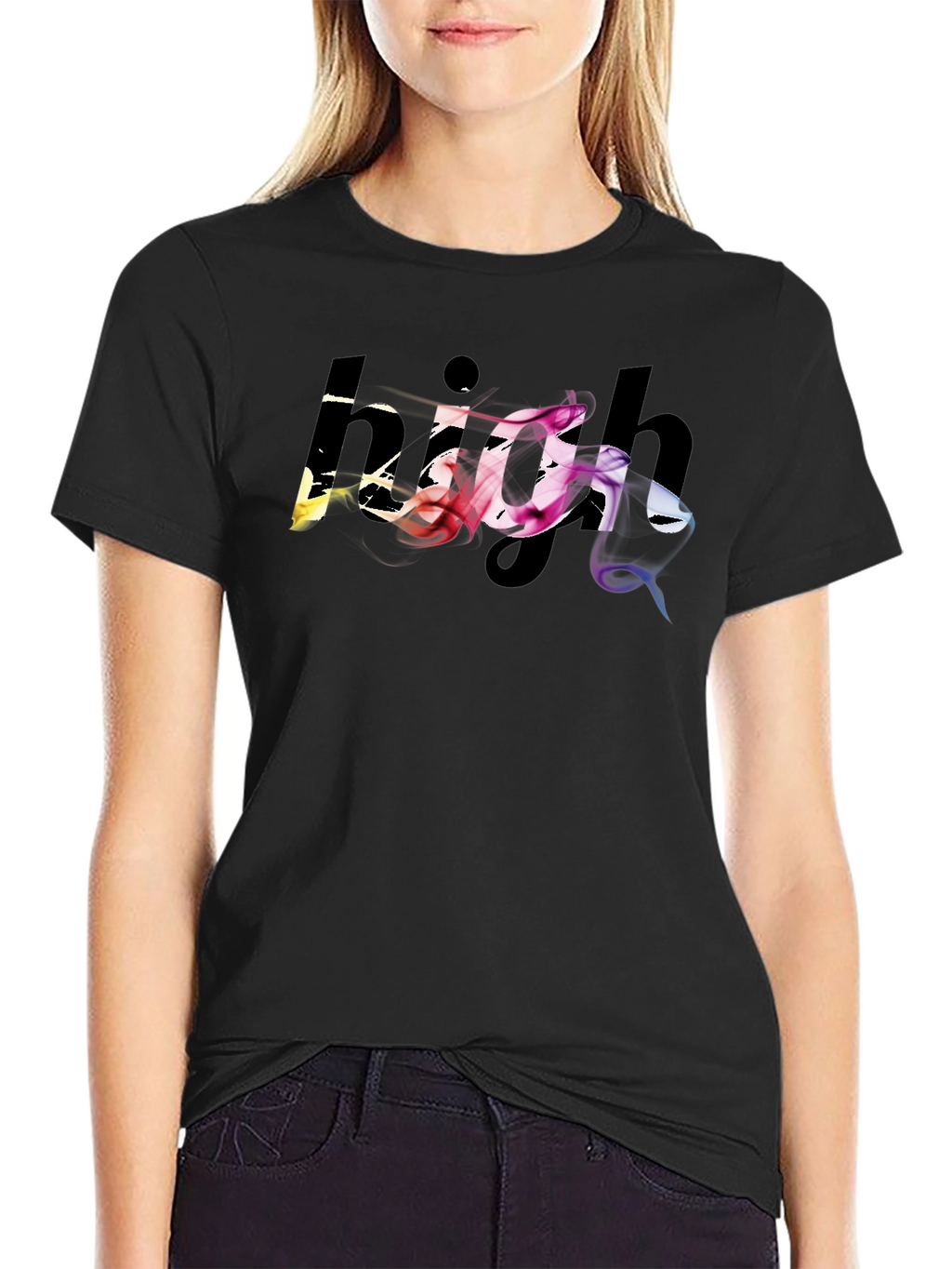 High Graphic Black T-Shirt