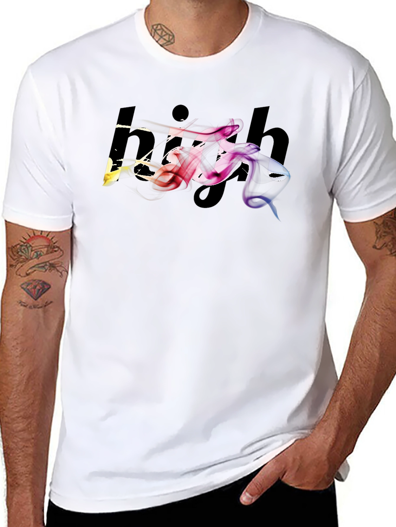 High Graphic Black T-Shirt