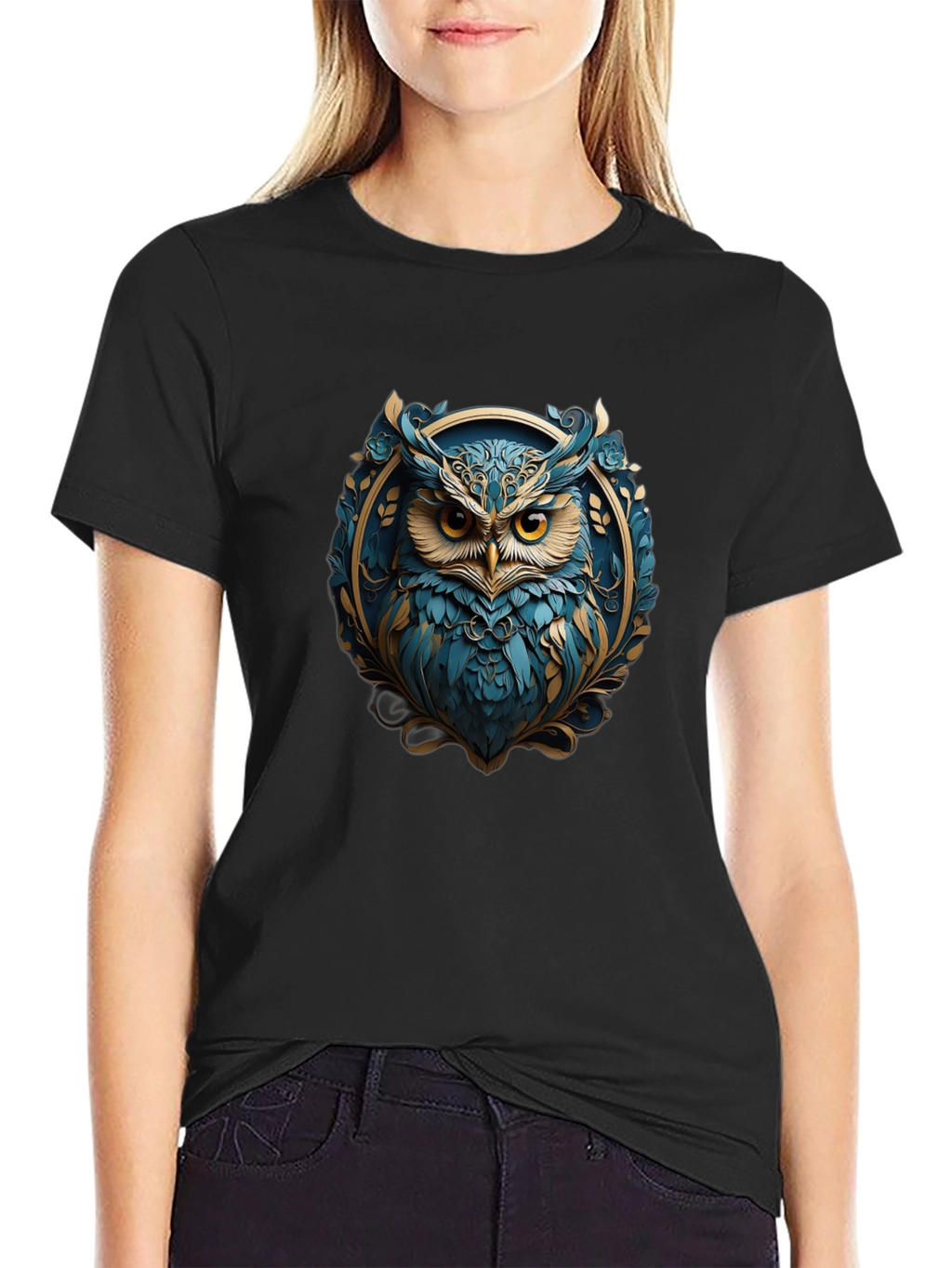 Owl Graphic Tee - Stylish Bird Design
