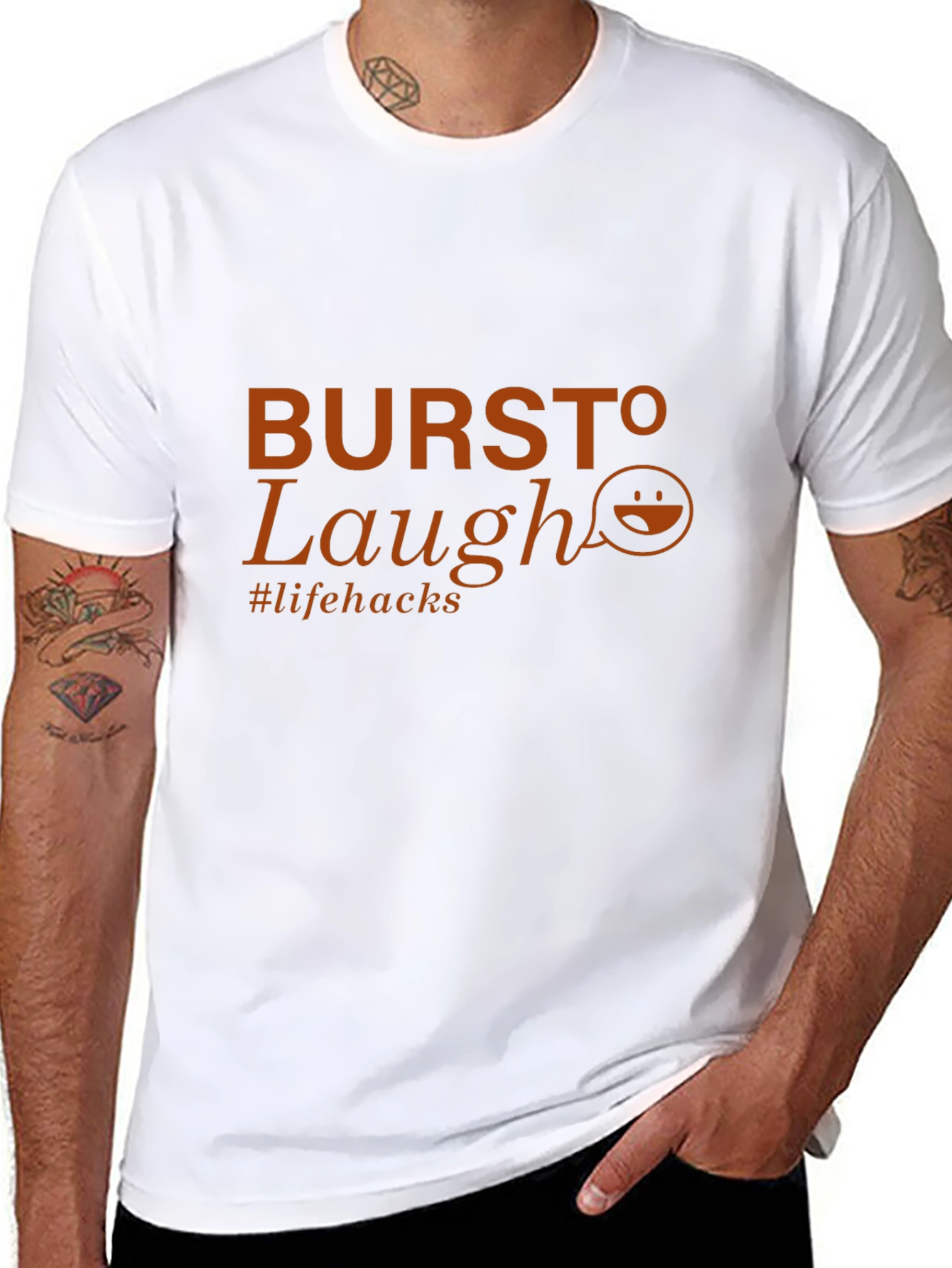 Burst To Laugh T-Shirt - Life Hacks Tee