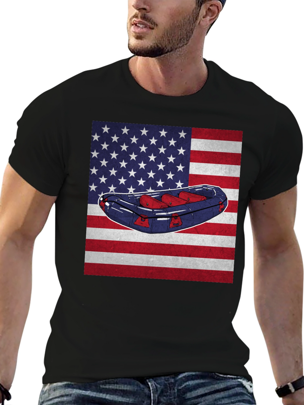 American Flag River Raft T-Shirt