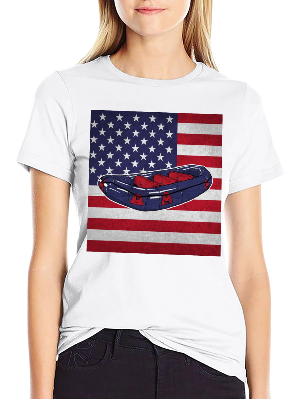American Flag River Raft T-Shirt