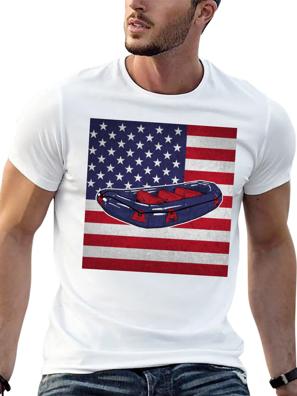 American Flag River Raft T-Shirt