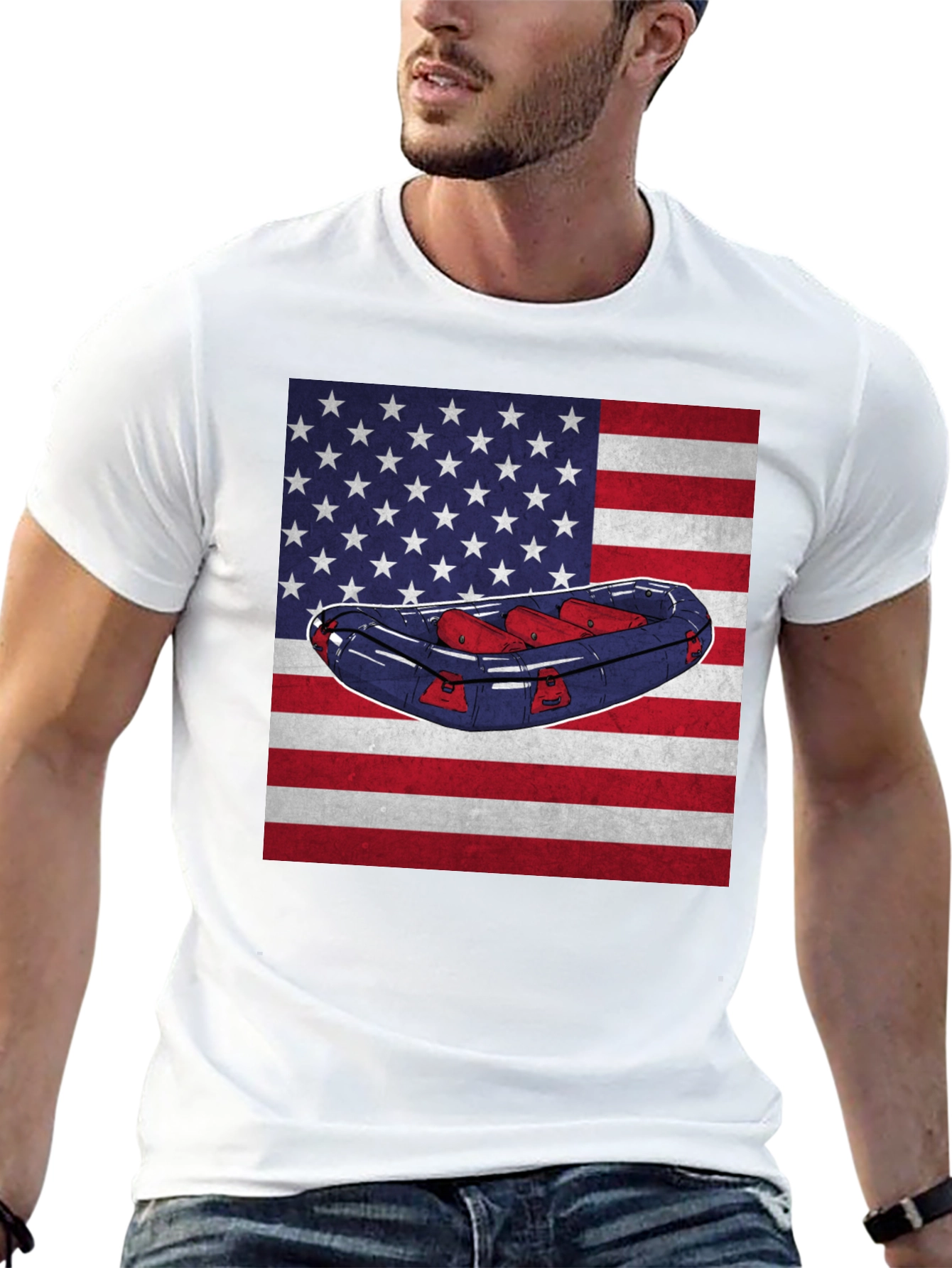 American Flag River Raft T-Shirt