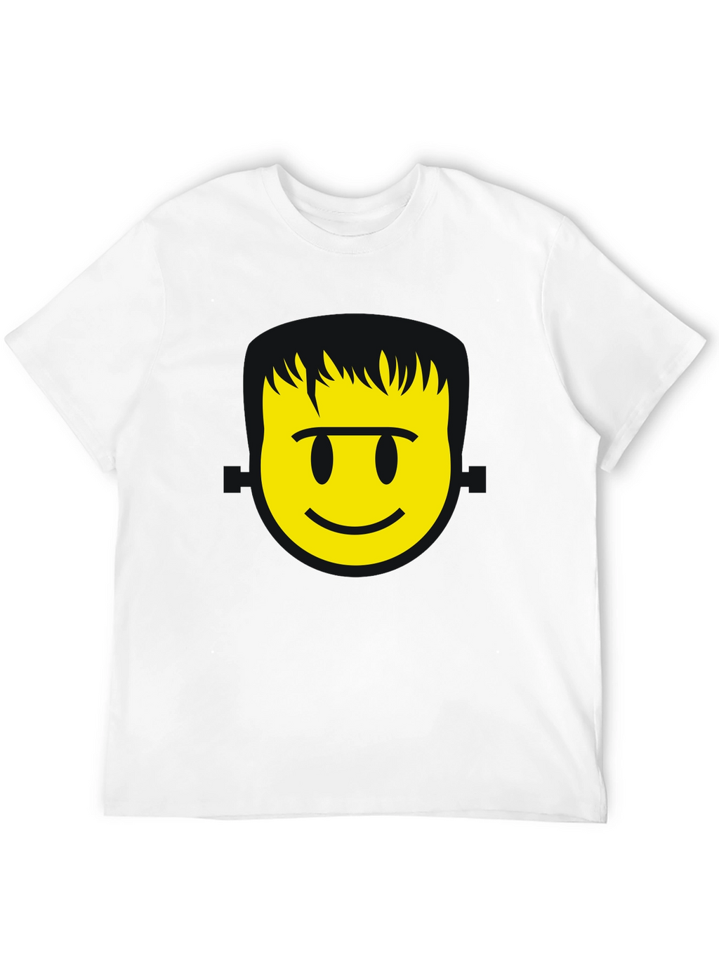 Smiley Face Graphic T-Shirt - Black Casual