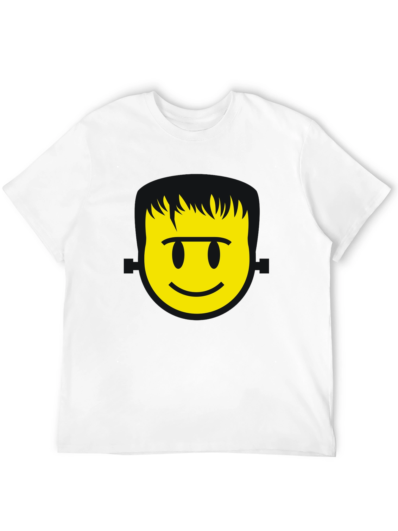 Smiley Face Graphic T-Shirt - Black Casual