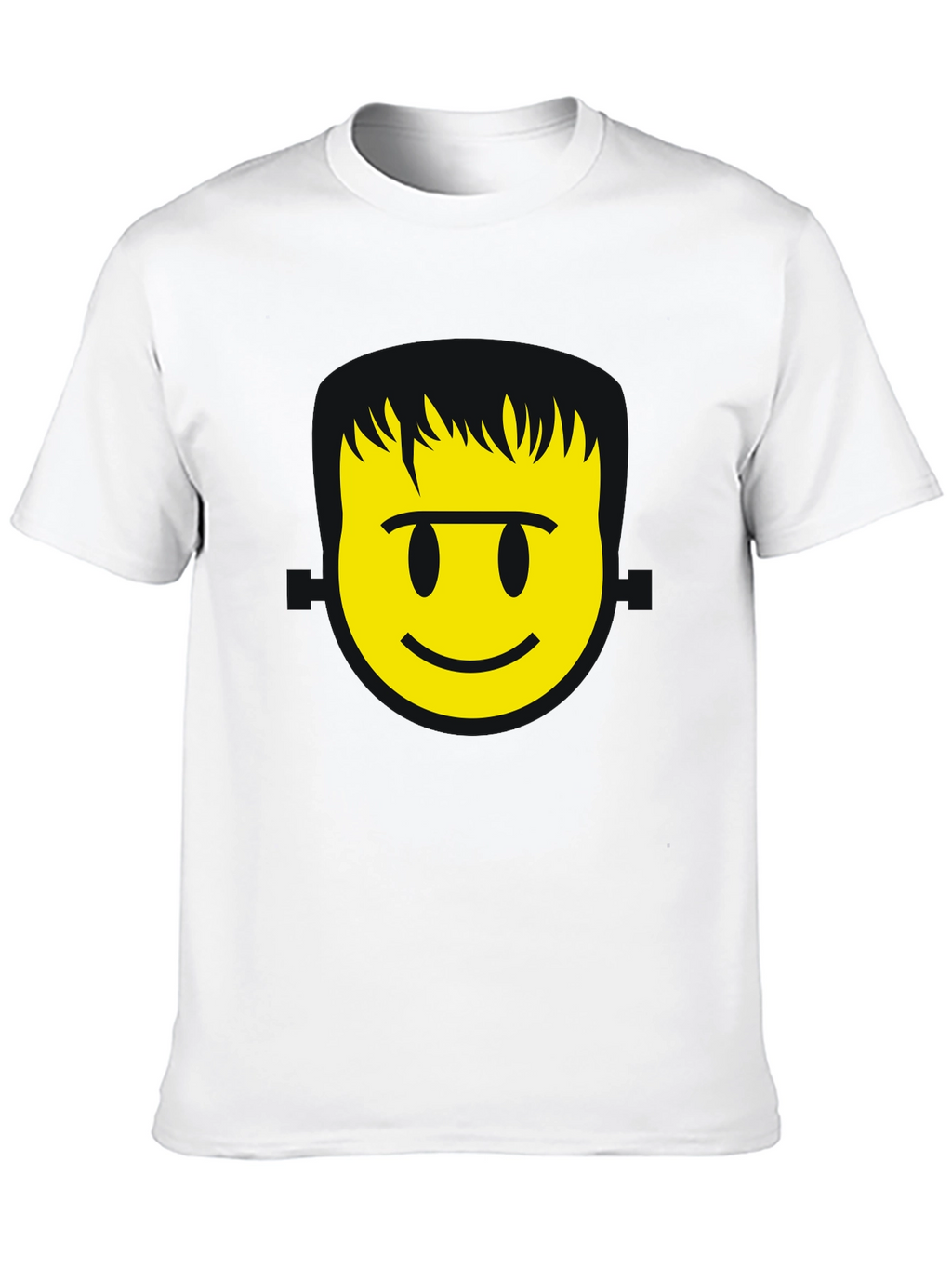 Smiley Face Graphic T-Shirt - Black Casual