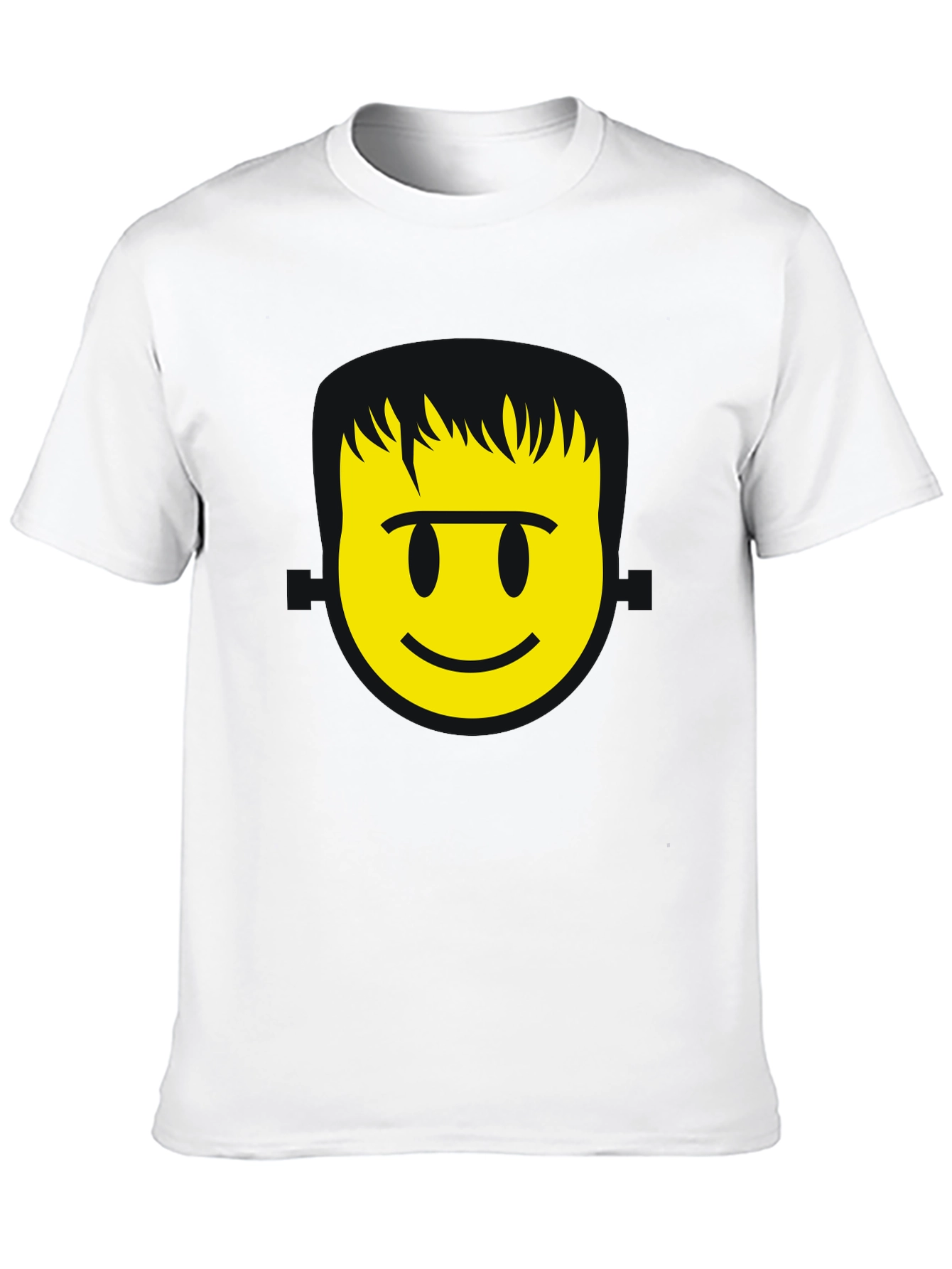 Smiley Face Graphic T-Shirt - Black Casual