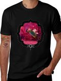 Peacock Floral Framed Graphic Tee