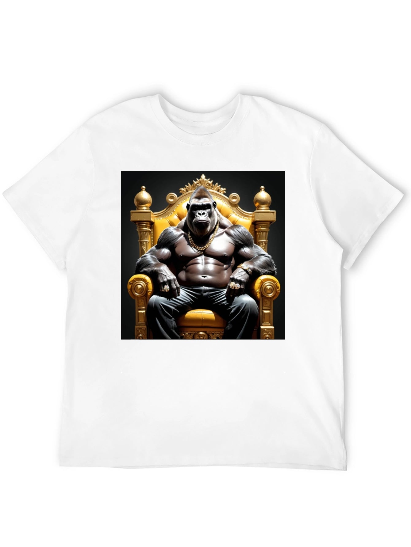 Gorilla King Graphic Tee - Bold Black T-Shirt